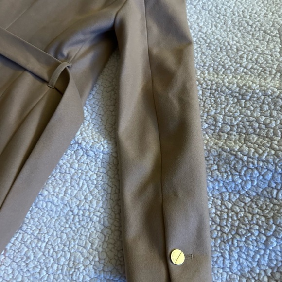 Ted Baker wool wrap coat/jacket,pockets, belt,size:1 camel/cream/khaki neutals - Picture 13 of 16